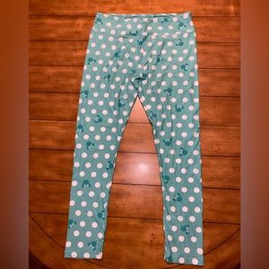 Lularoe tall &curvy size rare Disney Minnie Mouse polka dot print leggings, NWOT